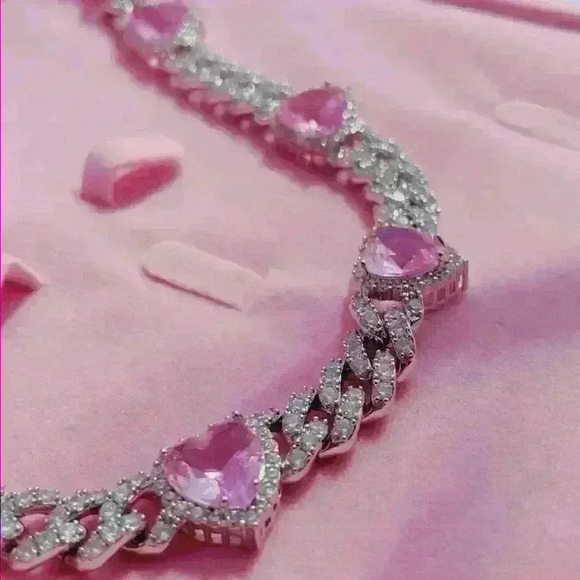 Pink Amore Chain Necklace - Picture 2 of 2